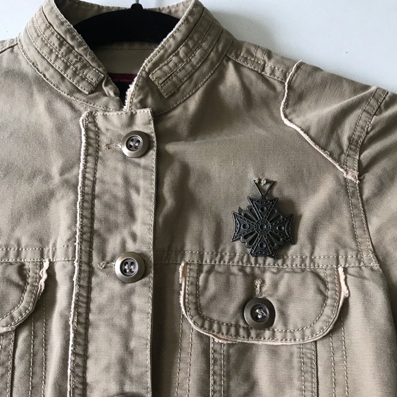 Sugar Free ANJ Khaki Military Jacket - Size M - Picture 3 of 6